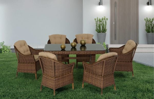 Nova 90x170 Altı Kişilik Masa Takımı