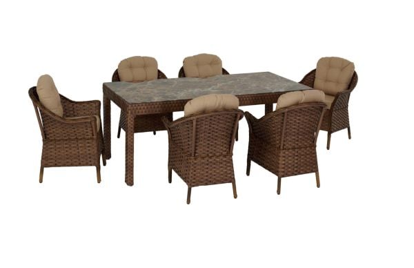 Nova 100x200 Altı Kişilik Masa Takımı