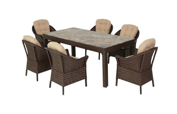 Nova 100x200 Altı Kişilik Masa Takımı